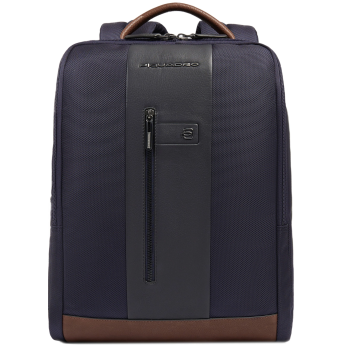 Рюкзак мужской PIQUADRO BRIEF2 CA4818BR2/BLUCU темно-синий/коричневый нейлон/кожа